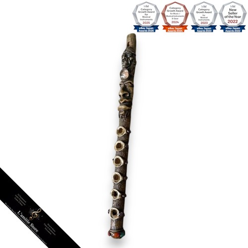 Flauto antico decorato con